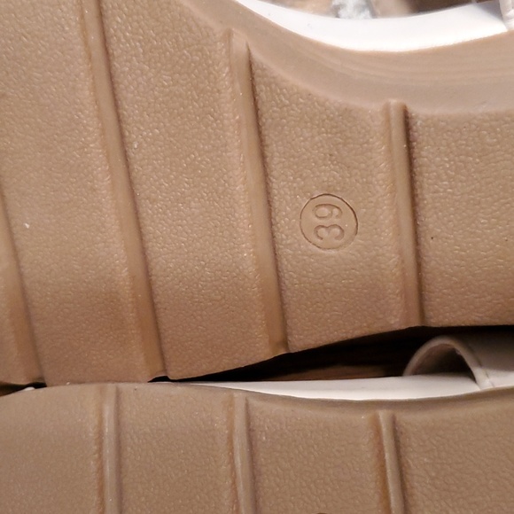 SHIBEVER Brand New Women's Wedge Sandals Size 39/8M. White with Flowers - Picture 6 of 6